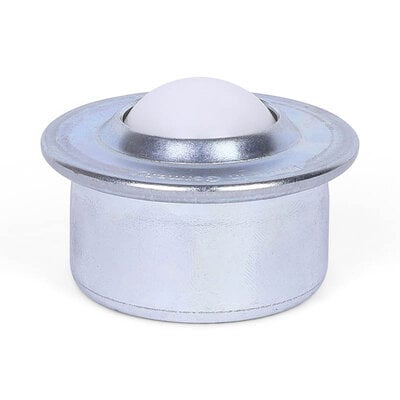 Kugelrolle 30 mm - Stahlblech-Gehäuse und Kunststoffkugel - 100 kg