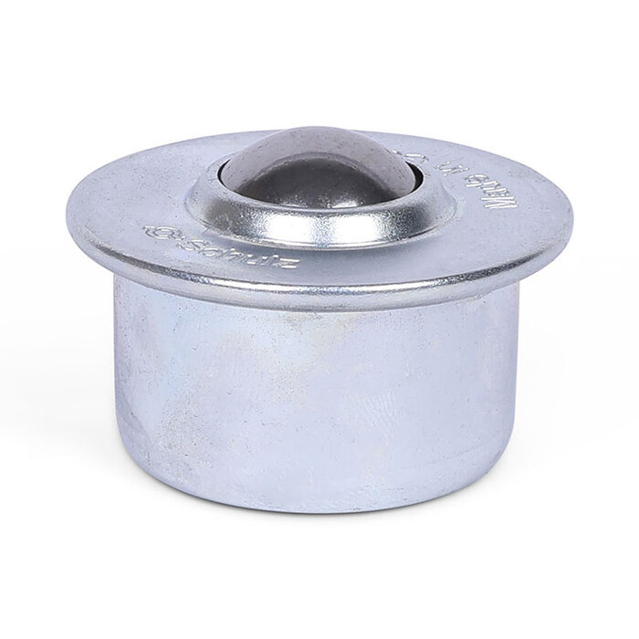 Kugelrolle 22,2 mm - Stahlblech-Gehäuse und Stahlkugel - 160 kg