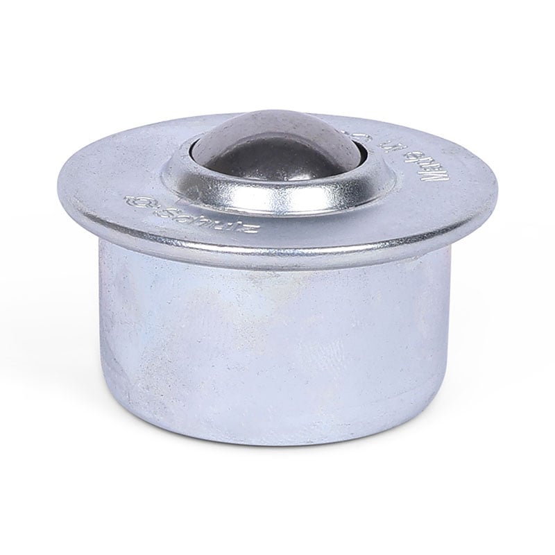 Kugelrolle 22,2 mm - Stahlblech-Gehäuse und Stahlkugel - 160 kg