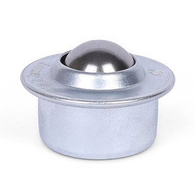 Kugelrolle 15,8 mm - Stahlblech-Gehäuse und Stahlkugel - 60 kg