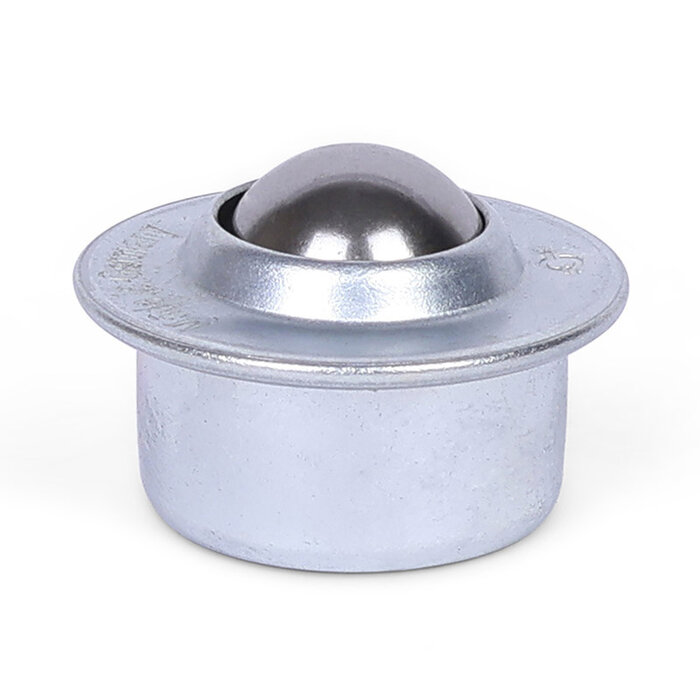 Kugelrolle 15,8 mm - Stahlblech-Gehäuse und Stahlkugel - 60 kg
