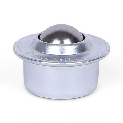 Kugelrolle 15,8 mm - Stahlblech-Gehäuse und Edelstahlkugel - 60 kg