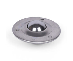 Kugelrolle 31,7 mm - Edelstahlblech-Gehäuse und Edelstahlkugel - 125 kg