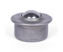 Kugelrolle 30 mm - Edelstahlblech-Gehäuse und Edelstahlkugel - 300 kg