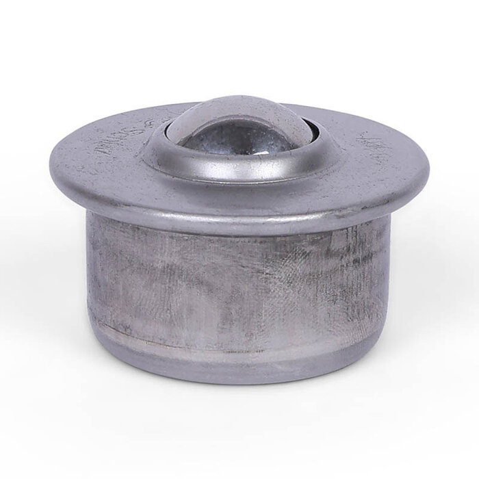 Kugelrolle 22,2 mm - Edelstahlblech-Gehäuse und Edelstahlkugel - 160 kg