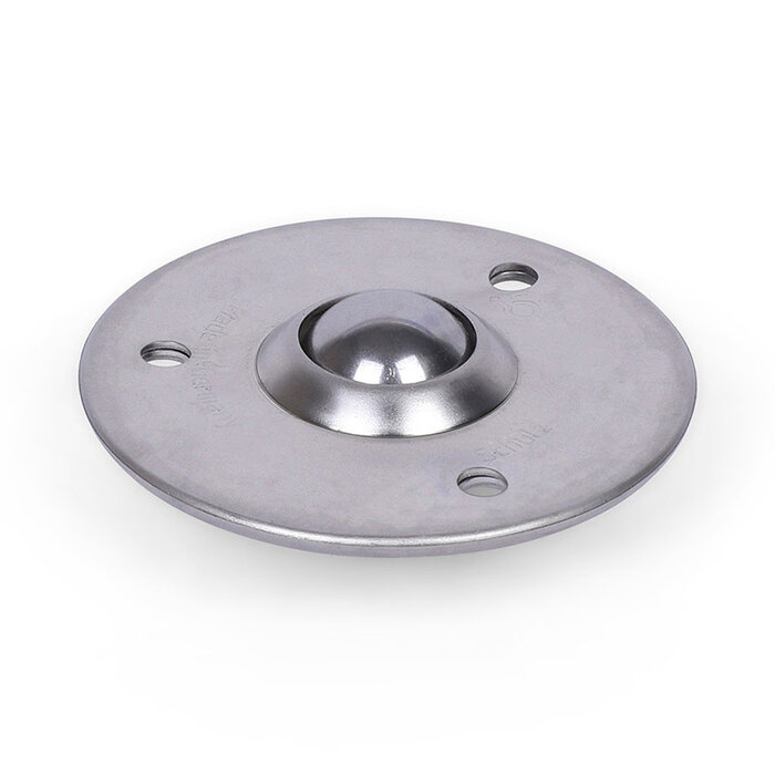 Kugelrolle 19 mm - Edelstahlblech-Gehäuse und Edelstahlkugel - 25 kg