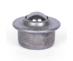 Kugelrolle 15,8 mm - Edelstahlblech-Gehäuse und Edelstahlkugel - 60 kg