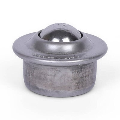 Kugelrolle 15,8 mm - Edelstahlblech-Gehäuse und Edelstahlkugel - 60 kg