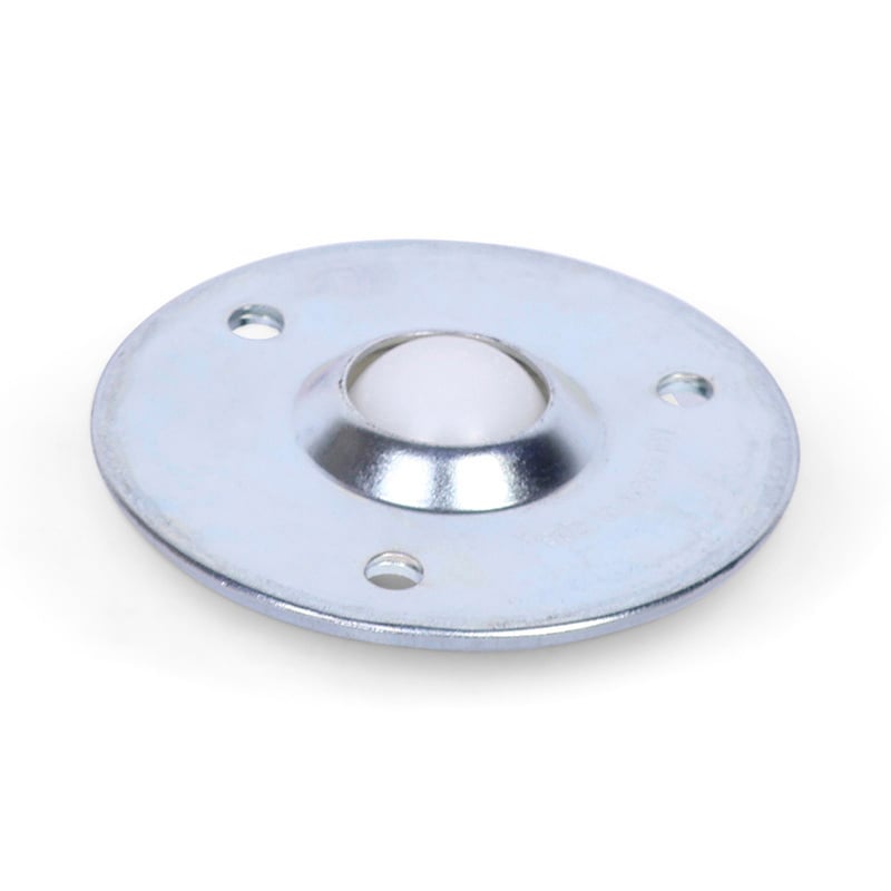 Kugelrolle 19 mm - Stahlblech-Gehäuse und Kunststoffkugel - 20 kg