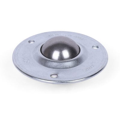Kugelrolle 25,4 mm - Stahlblech-Gehäuse und Edelstahlkugel - 55 kg