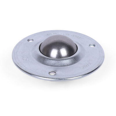 Kugelrolle 19 mm - Stahlblech-Gehäuse und Edelstahlkugel - 25 kg
