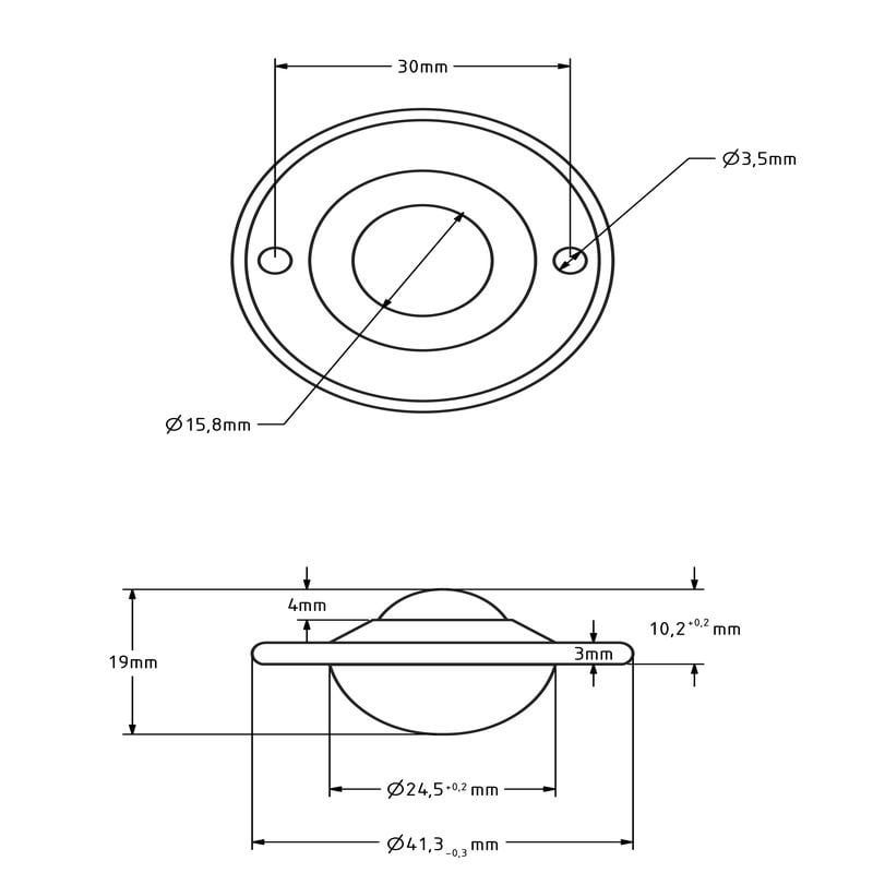 Kugelrolle 15,8 mm - Stahlblech-Gehäuse und Edelstahlkugel - 12 kg