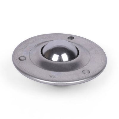 Kugelrolle 40 mm - Edelstahlblech-Gehäuse und Edelstahlkugel - 225 kg
