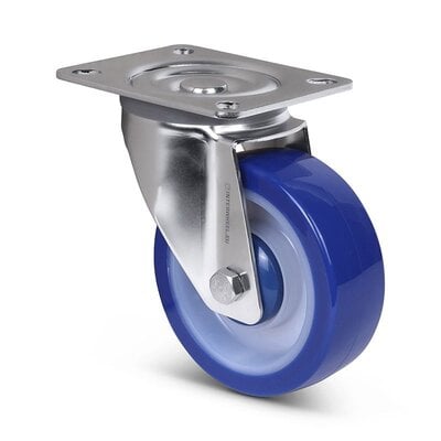 Polyurethan-Lenkrolle 100 mm - Edelstahl - 150 kg