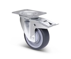 Thermoplastische Gummi-Lenkrolle mit Bremse 100 mm - 100 kg