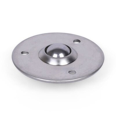 Kugelrolle 15,8 mm - Edelstahlblech-Gehäuse und Edelstahlkugel - 12 kg