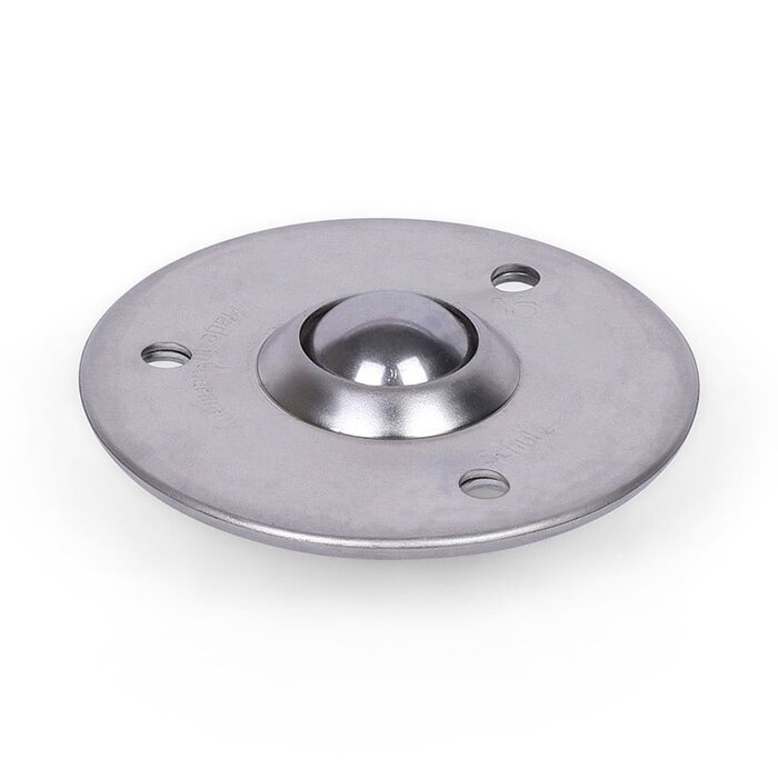 Kugelrolle 15,8 mm - Edelstahlblech-Gehäuse und Edelstahlkugel - 12 kg