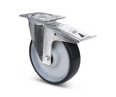 Polyurethan-Lenkrolle mit Bremse 200 mm - 400 kg