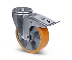 Polyurethan-Lenkrolle mit Bremse 160 mm - 300 kg