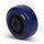 Elastisches Gummirad 80 mm - Edelstahl-Rollenlager - 150 kg