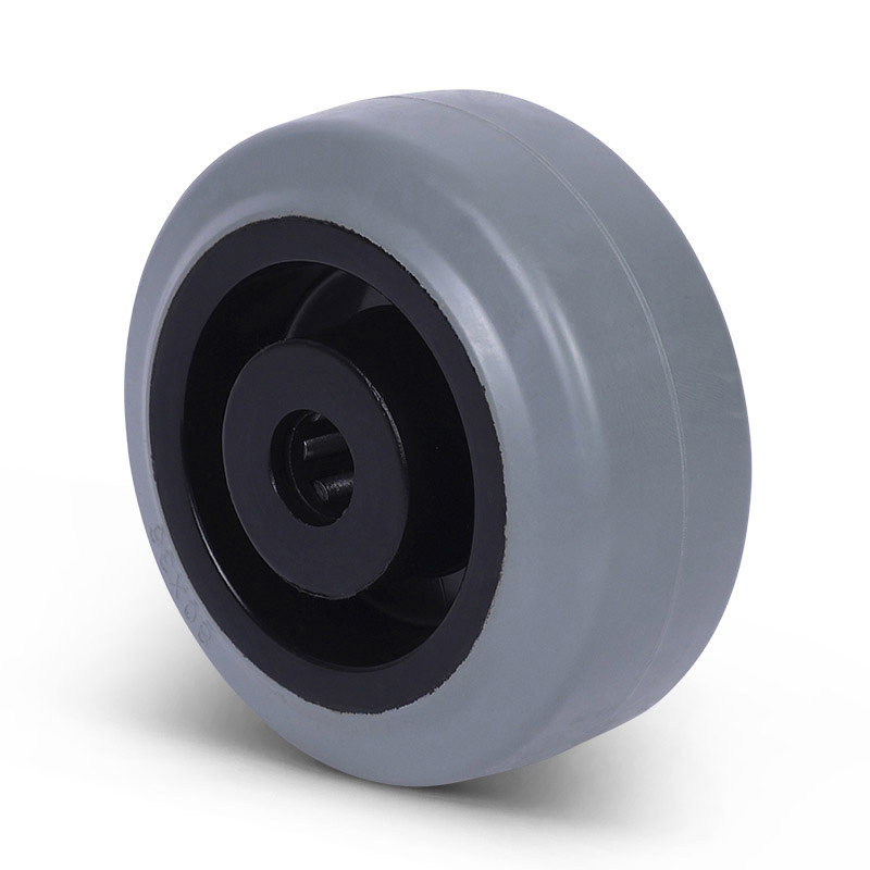 Elastisches Gummirad 80 mm - Rollenlager 12 mm - 110 kg