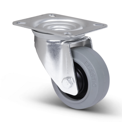 Gummi-Lenkrolle 80 mm – Kugellager – 110 kg
