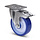 Polyurethan-Lenkrolle mit Bremse 125 mm - Edelstahl - 200 kg