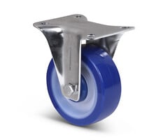Polyurethan-Bockrolle 100 mm - Edelstahl - 150 kg