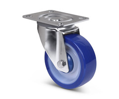 Polyurethan-Lenkrolle 100 mm - Edelstahl - 150 kg