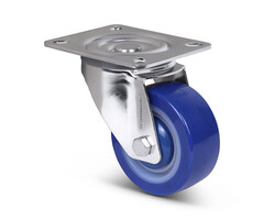 Polyurethan-Lenkrolle 80 mm - Edelstahl - 120 kg