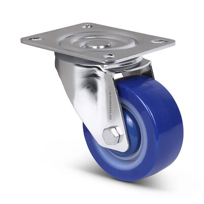 Polyurethan-Lenkrolle 80 mm - Edelstahl - 120 kg