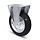 ESD-Vollgummi-Bockrolle 200 mm - Platte - 205 kg