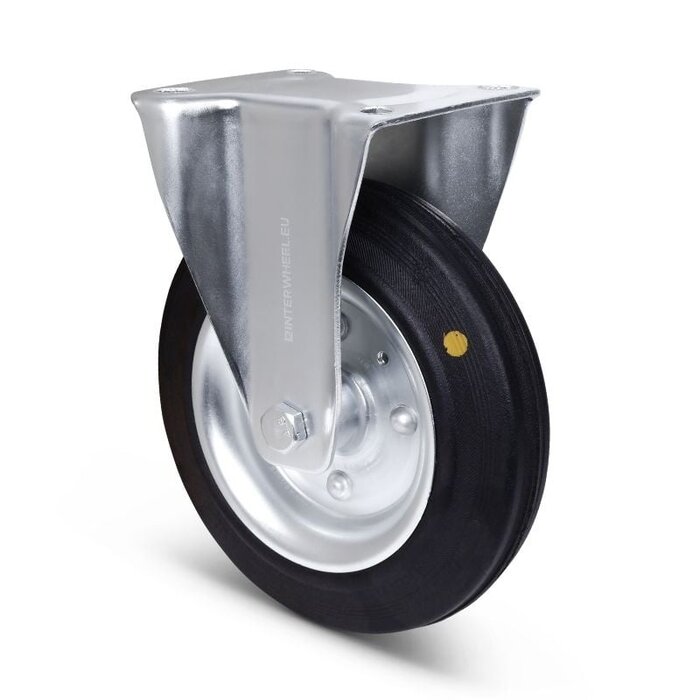 ESD-Vollgummi-Bockrolle 200 mm - Platte - 205 kg