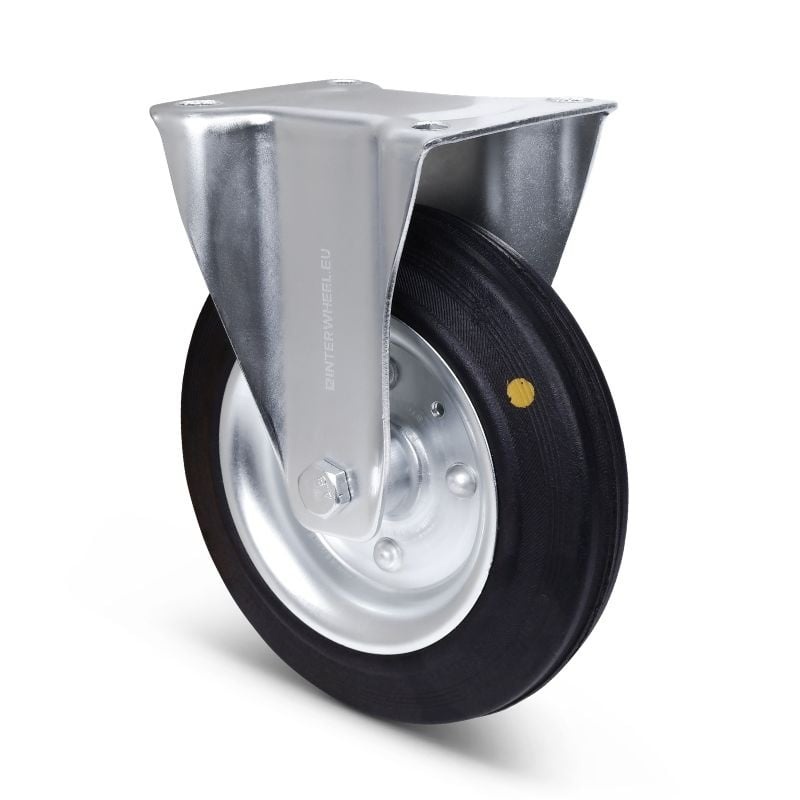 ESD-Vollgummi-Bockrolle 200 mm - Platte - 205 kg