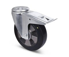 Elastische ESD-Gummi-Lenkrolle mit Bremse 200 mm - 400 kg