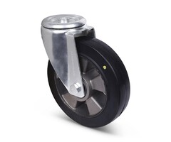 Elastische ESD-Gummi-Bockrolle 200 mm - 400 kg