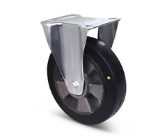Elastische ESD-Gummi-Bockrolle 200 mm - 400 kg