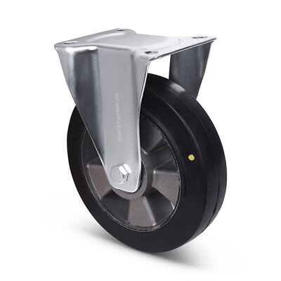 Elastische ESD-Gummi-Bockrolle 200 mm - kugellager - 400 kg