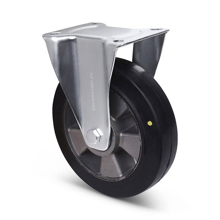 Elastische ESD-Gummi-Bockrolle 200 mm - kugellager - 400 kg