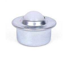 Kugelrolle 15,8 mm - Stahlblech-Gehäuse und Kunststoffkugel - 25 kg