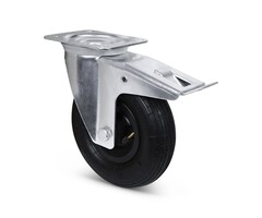 Luftbereifte Lenkrolle mit Bremse 200 mm Rillenprofil 4PR - 75 kg
