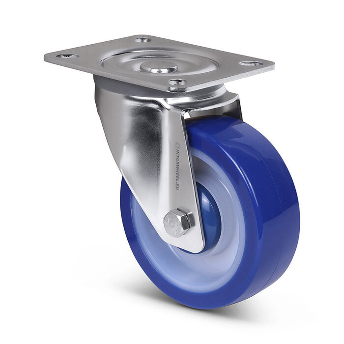 Polyurethan-Lenkrolle 100 mm - Edelstahl - 150 kg