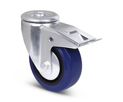 Blue Wheel Lenkrolle mit Bremse 100 mm - 160 kg