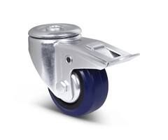Blue Wheel Lenkrolle mit Bremse 80 mm - 110 kg