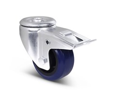 Blue Wheel Lenkrolle mit Bremse 80 mm - 110 kg