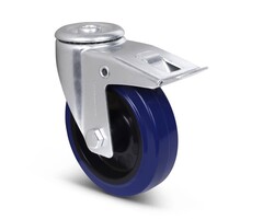 Blue Wheel Lenkrolle mit Bremse 125 mm - 220 kg
