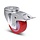 Polyurethan-Lenkrolle mit Bremse 80 mm - Rollenlager - 130 kg
