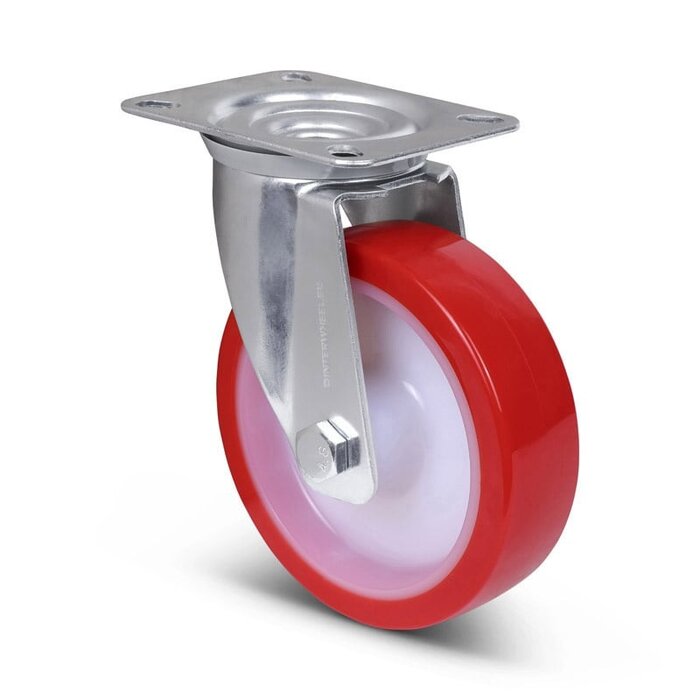 Polyurethan-Lenkrolle 125 mm - Rollenlager - 200 kg