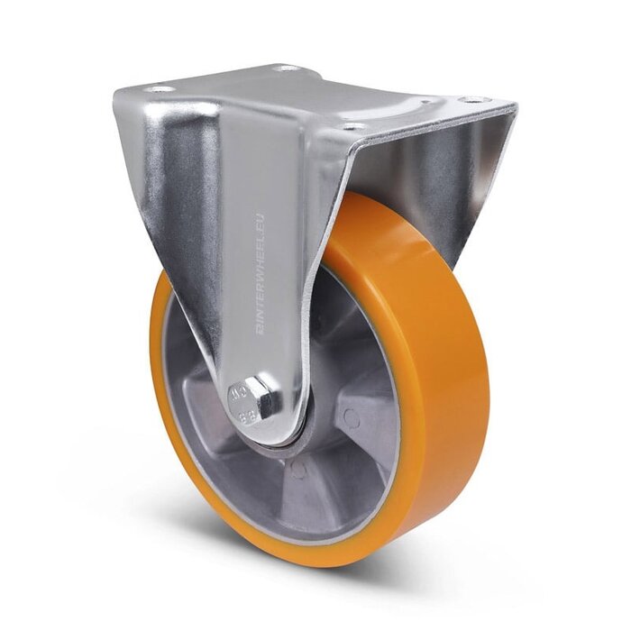 Polyurethan-Schwerlast-Bockrolle 125 mm - Kugellager - 500 kg