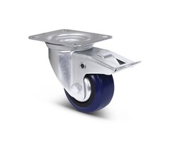Blue Wheel Lenkrolle mit Bremse 80 mm - 110 kg